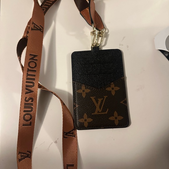 Monogram ID and card Holder with Lanyard - Picture 2 of 2